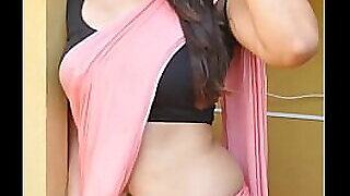 Desi X-rated Saree innards be in control of